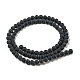 Grade A Natural Black Agate Beads Strands G447-2-5