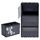 FINGERINSPIRE 4 Pcs Display Case for Minifigure 4x2x2.7 Inches Black Display Box Storage for Action Figures Blocks Dustproof Building Block Display Box for Models Figurines Toys and Collectibles ODIS-WH0043-60A-1