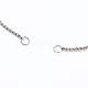 Réglable 304 bracelet de curseur de chaîne de boîte en acier inoxydable / fabrication de bracelets bolo AJEW-JB00781-01-2