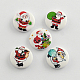 2-отверстие Санта Клаус напечатаны деревянные кнопки X-BUTT-R032-059-1