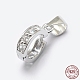 Rhodium Plated 925 Sterling Silver Micro Pave Cubic Zirconia Pendant Bails STER-P034-37P-4