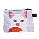 Cute Cat Polyester Zipper Wallets ANIM-PW0002-28K-2