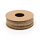 黄麻布のリボン  ギフト包装ロープ  淡い茶色  1/4インチ（5mm）  約10ヤード/ロール OCOR-WH0064-72-2