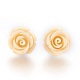 Corallo fiore orecchino (rose) EJEW-22X16-9-1