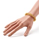 Bracelets extensibles faits à la main avec des perles de verre en feuille d'argent BJEW-JB06464-03-3