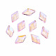 ガラスラインストーンカボション  ネイルアートの装飾の付属品  多面カット  菱形  ピンク  6.5x4x1.5mm MRMJ-N027-011B-1