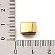 イオンプレーティング（ip）304ステンレススライドチャーム  合成ターコイズ付き  長方形  ゴールドカラー  7x10x7.5mm  穴：7.5x3.5mm STAS-K264-05G-3