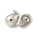 Серьги-гвоздики из латуни с цирконием EJEW-Q799-02C-P-2