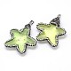 Étoiles de mer pendentifs en strass de verre X-GLAA-N0019-06B-1