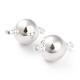Bails de pendentif de chapeau de perle en laiton KK-O133-200D-S-4