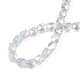 Electroplate Transparent Glass Beads Strands EGLA-N002-13-B06-4