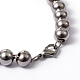 304 Stainless Steel Ball Chain Bracelets BJEW-L575-02-2