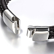 Men's Braided Leather Cord Bracelets BJEW-H559-18B-4