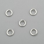 Anillos de salto de 304 acero inoxidable, anillos del salto abiertos, plata, 21 calibre, 4x0.7mm, diámetro interior: 2.6 mm