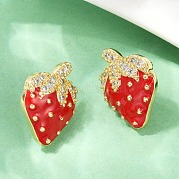 Серьги-гвоздики из циркония EJEW-F895-27C-01G