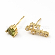 Асимметричные серьги созвездия из кубического циркония EJEW-C035-16G-08