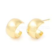 Круглые серьги-гвоздики из латуни EJEW-K251-12G