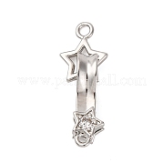 Замки из латуни с микропейвом и прозрачным фианитом KK-C075-27P