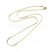 Ionenplattierung (IP) 304 Edelstahl-Halskette mit Fischgrätenmuster für Männer und Frauen NJEW-E076-04A-G