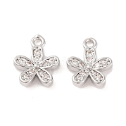 Латунные микропаве прозрачные подвески с фианитом KK-S389-12P