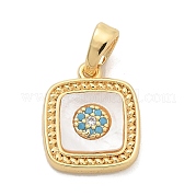 Подвески из латуни с микропаве из циркония KK-M303-01G-08
