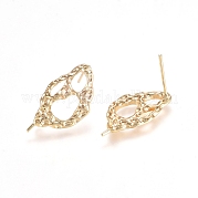 Brass Stud Earring Findings KK-I660-16G
