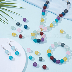 100 pz 10 colori fili di perle di vetro trasparenti&nbsp;GLAA-AR0001-74