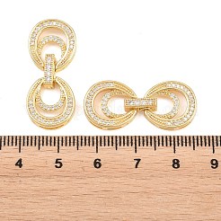 Messing Micro Pave klare Zirkonia Falte über Verschlüsse&nbsp;KK-C075-47G