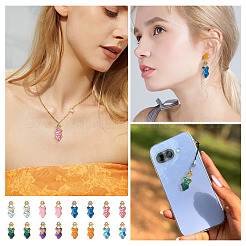 32pcs 8 pendentifs en alliage de couleurs&nbsp;ENAM-TA0003-95