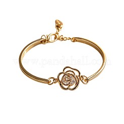 Minimalistische Gliederarmbänder aus Legierung und Zirkonia für Damen&nbsp;WGB775D-02