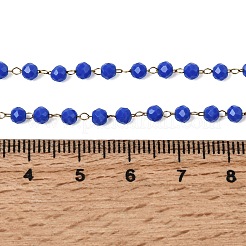 Colliers pour femmes en acier inoxydable 304 avec perles rondelles en verre facettées&nbsp;NJEW-G195-01G-11