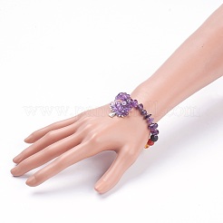 Stile tibetano bracciali in lega&nbsp;BJEW-JB03745-04