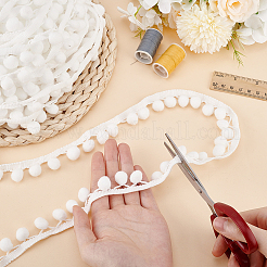 Шарик с помпоном и нейлоновая лента с отделкой&nbsp;OCOR-WH0078-207