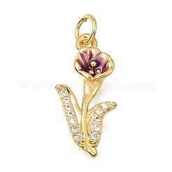 Pendenti in zirconi cubici trasparenti in micro pavè di ottone&nbsp;CU-G605-18G