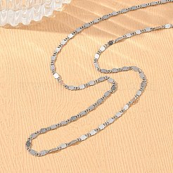 Collares de cadena de eslabones ovalados de acero inoxidable 304 de 2 mm&nbsp;NJEW-D328-02P