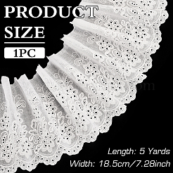 5 ярд хлопка с вышивкой и цветочной кружевной отделкой&nbsp;OCOR-MA0001-30