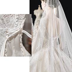 Плоские атласные ленты длиной 2 м.&nbsp;LS-OCOR-WH0078-86B