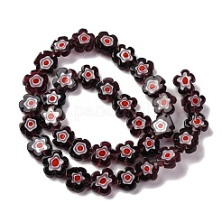 Ручной работы millefiori стеклянные бусины нитки&nbsp;LAMP-G164-03L