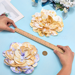 2 broche camélia en polyester 2 couleurs&nbsp;JEWB-FG0001-64B