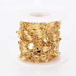 Латунные плоские цепочки с пайетками ручной работы CHC-S012-103