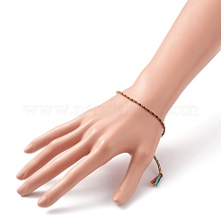 Fabrication de bracelets coulissants en cordons de coton tressés réglables&nbsp;BJEW-JB05743-03