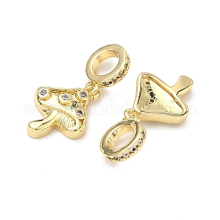 Латунь микропаве прозрачный кубический цирконий европейские подвески с подвесками&nbsp;KK-P345-36G