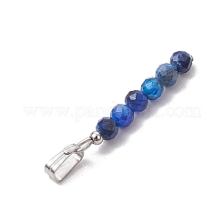 12 шт. 12 стиля подвески из натуральных смешанных камней с ограненными круглыми бусинами&nbsp;PALLOY-JF03556-02