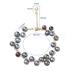 Bracelets en perles de culture d'eau douce&nbsp;BJEW-JB04819-02