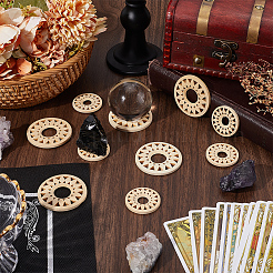 Portabolas de cristal de madera de girasol&nbsp;WOOD-CP0001-18A
