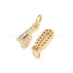 Pendenti in zirconi cubici trasparenti in micro pavè di ottone&nbsp;KK-I478-01G