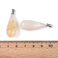 Подвески из натурального желтого гематоидного кварца&nbsp;G-N360-08P-01