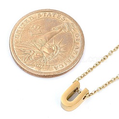 Collares colgantes de acero inoxidable 304 con revestimiento iónico (IP)&nbsp;NJEW-R050-01G-21