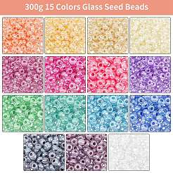 Perline di vetro 300g 15 colori&nbsp;SEED-NB0001-25B