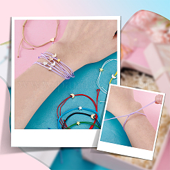 60шт 6-х цветные регулируемые плетеные браслеты из нейлоновой нити&nbsp;BJEW-PH01894